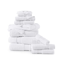 12 Piece 100% Cotton Towel Set 550GSM - White