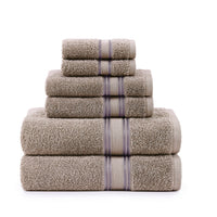 6 Piece Cotton Towel Set 550GSM - Platinum